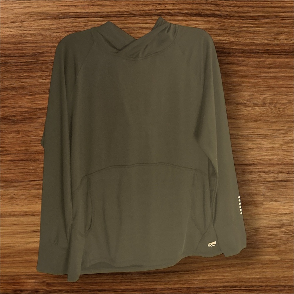 Marika Hooded Shirt Marine Layer Performance LS w/Thumbholes Drk Blu